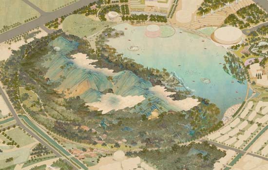 Urban Landscape Design Animation | Tom Leader Studio - Lion Mountain Park suzhou china urban planning architecture graphic multimedia traditional chinese painting axonometric playhou.se playhouse 狮山公园 苏州 中国 建筑 城市 视频 richie gelles