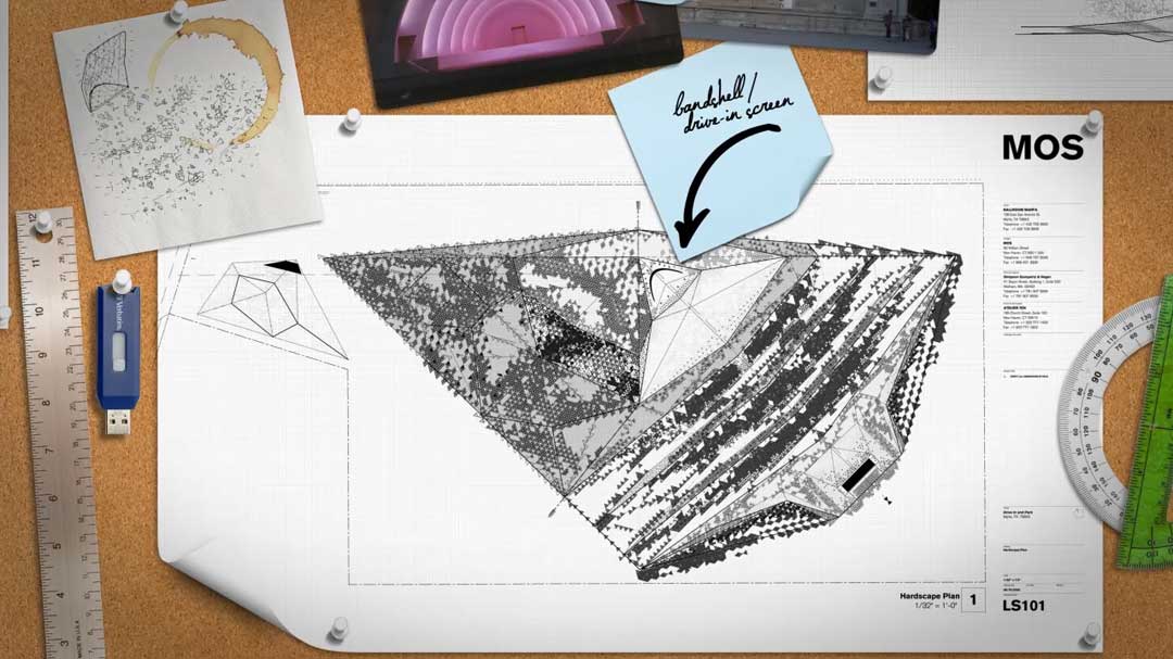 Architectural Communications Visual Storytelling Architecture Multimedia animation narrative motion graphics Marfa Texas Ballroom Marfa Drive-in MOS Michael Meredith Hilary Sample - Playhou.se Playhouse