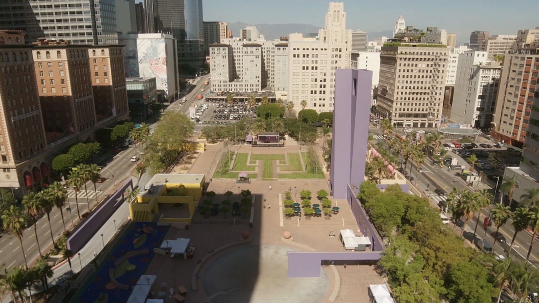 4k film, Landscape Design Video, Urban Planning, 3D Animation, Field Operations, Pershing Square DTLA, Playhou.se Playhouse