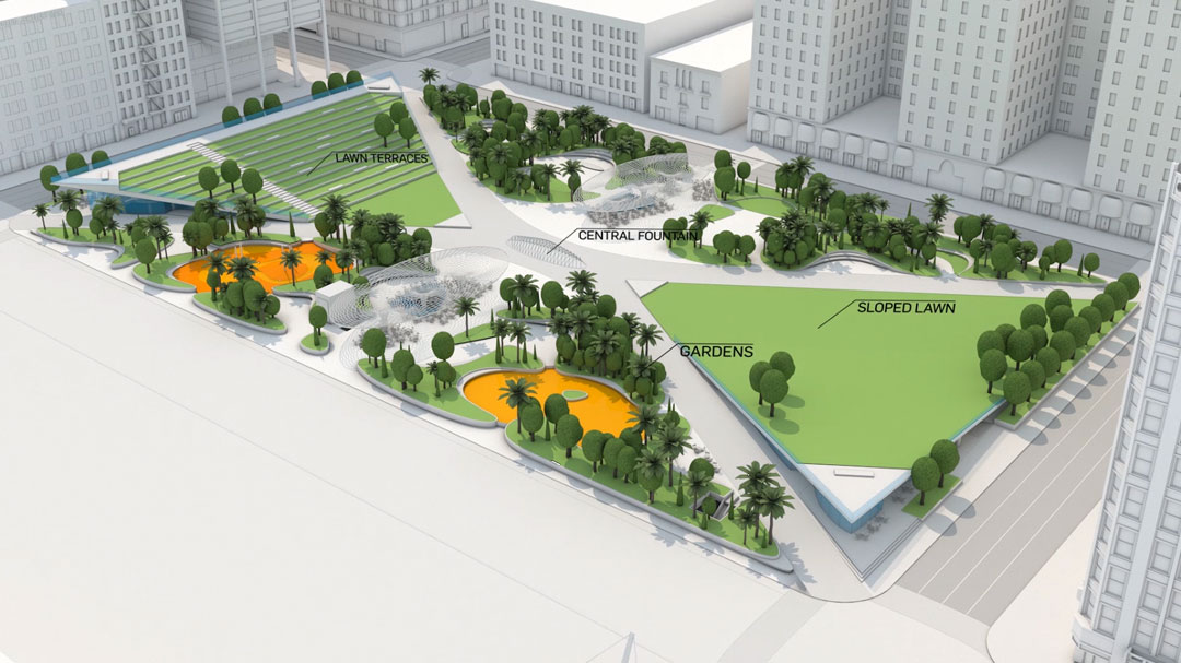 Landscape Design Video, Urban Planning, 3D Animation, Field Operations, Pershing Square DTLA, Playhou.se Playhouse