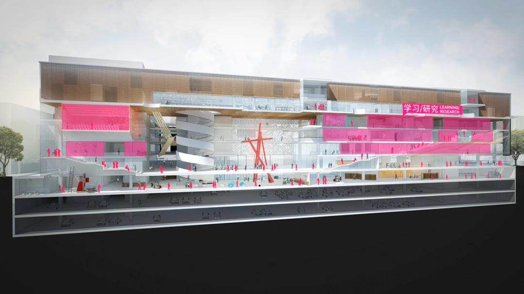 清华大学 北京 中文 建筑学 视频 Architecture Animation - Archviz | HASSELL - Tsinghua University Research Building architectural communications axonometric explainer video archviz multimedia playhou.se