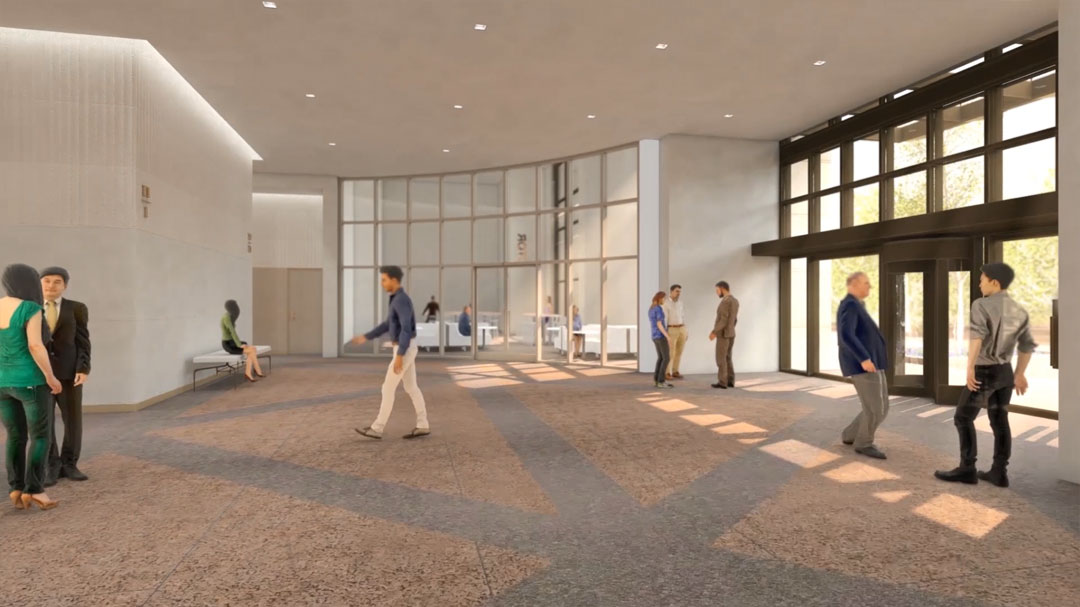 3d walkthrough animation flythrough rendering Cousins Properties Zeigler Cooper 98 San Jacinto Interior Design Austin Texas Rennovation 3d walkthrough animation flythrough rendering 3dsmax vray developer building video austin texas downtown playhou.se playhouse